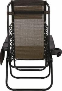 Springos Leżak ogrodowy zero gravity z zagłówkiem beżowo-brązowy 8