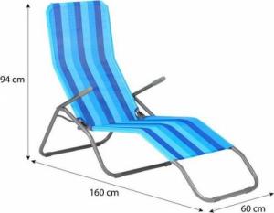 Nils Extreme Leżak Nils Camp NC3017 niebieski 4