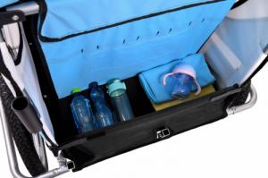 Funfit Przyczepka rowerowa z amortyzatorem 2-osobowa +JOGGER niebieska 2