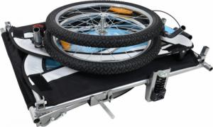 Funfit Przyczepka rowerowa z amortyzatorem 2-osobowa +JOGGER niebieska 3