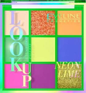 Eveline EVELINE_Look Up Neon Lime paleta 9 cieni do powiek 10,8g 1