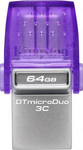 Pendrive Kingston DataTraveler microDuo 3C Gen3, 64 GB  (DTDUO3CG3/64GB) 1