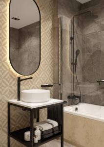 Zestaw prysznicowy Deante Coriander Deszczownica z baterią wannową czarna (NAC N1JM) 3