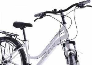 Fuzlu Rower trekkingowy 28 Fuzlu Core Lady amor. 18" biały/czarny/czarny mat 2