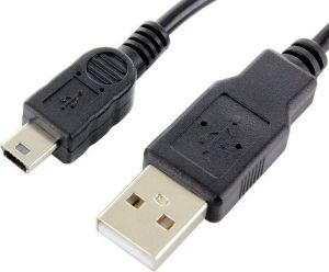 Kabel USB USB-A - miniUSB 1 m Czarny (T_0011208) 1