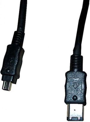 Firewire 6-pin - Firewire 4-pin, 2m, Czarny 1