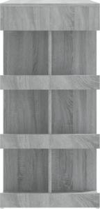 vidaXL Stolik barowy z półkami, szary dąb sonoma, 100x50x101,5 cm 6