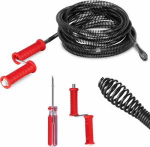 MSW Spirala żmijka udrażniacz sprężyna kanalizacyjna hydrauliczna do rur ręczna 9.2 m Spirala żmijka udrażniacz sprężyna kanalizacyjna hydrauliczna do rur ręczna 9.2 m 1