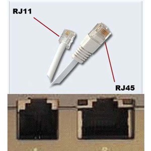 Kabel telefoniczny 4-żyłowy, RJ11 - RJ45 M, 3m, płaski, czarny 3