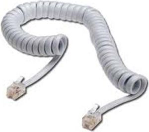 Kabel telefoniczny 4-żyłowy, RJ10 M-RJ10 M, 4m, skręcony, biały, do ADSL modem 1