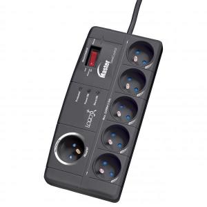 Listwa zasilająca Logo Master/Slave przeciwprzepięciowa 6 gniazd 2m czarny (19011) 2