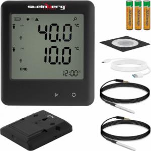 Stacja pogodowa Steinberg Rejestrator temperatury termometr zakres -200 do 250C Mikro USB LCD IP54 1