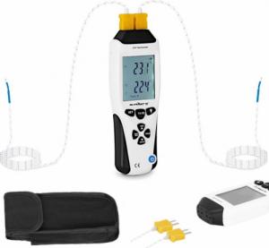 Steinberg Termometr miernik temperatury przemysłowy 2 kanały K/J LCD zakres -200 do 1370 C 1