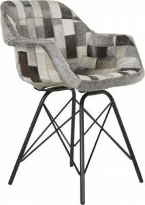 DKD Home Decor Krzesło z Podłokietnikami DKD Home Decor Czarny Metal Skóra (60.5 x 53 x 81.5 cm) 1