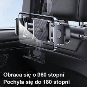 Usams USAMS Uchwyt montowany na zagłówek czarny/black ZJ68ZJ01 (US-ZJ068) 3