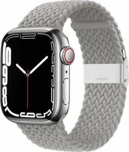 Crong Crong Wave Band Pleciony pasek do Apple Watch 38/40/41 mm (jasny szary) 2