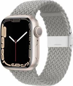 Crong Crong Wave Band Pleciony pasek do Apple Watch 38/40/41 mm (jasny szary) 3
