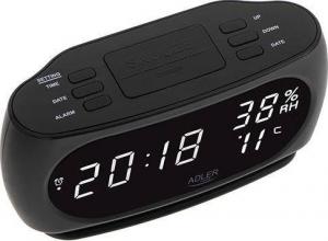 Adler Zegar - Budzik z pomiarem temperatury i wilgotności 4