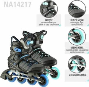 Rolki Nils Extreme NA14217 rekreacyjne czarne r. 44 9