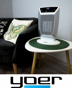 Termowentylator Yoer FARELKA Elektryczna TERMOWENTYLATOR Ceramiczny EKO Grzejnik 2000W + WENTYLATOR + Pilot - YOER Blower FH02W 2