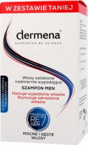 Dermena Dermena Supported By Science DUO Men Szampon hamujący wypadanie włosów 1op.-2szt (200ml) 2
