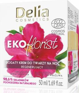Delia Delia Cosmetics Eko Florist Hibiskus Bogaty Krem do twarzy na noc - regenerujący 50ml 1