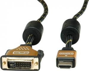 Kabel Roline HDMI - DVI-D 1.5m czarny 1