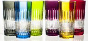 Crystal Julia Szklanki kryształowe long drink 6 sztuk mix kolorów Stellum 1