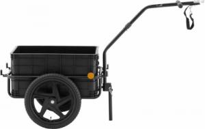 Uniprodo Wózek przyczepka rowerowa transportowa z pudełkiem i odblaskami do 35 kg + plandeka 6