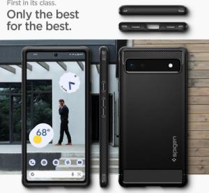 Telefon komórkowy Spigen Spigen Rugged Armor etui na telefon Google Pixel 6A czarny 19
