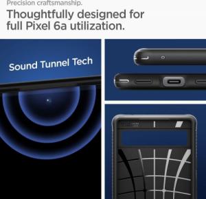 Telefon komórkowy Spigen Spigen Rugged Armor etui na telefon Google Pixel 6A czarny 3