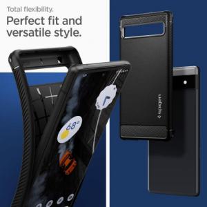 Telefon komórkowy Spigen Spigen Rugged Armor etui na telefon Google Pixel 6A czarny 5