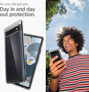 Telefon komórkowy Spigen Spigen Ultra Hybrid etui na telefon Google Pixel 6A przezroczysty 9