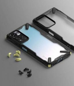 Ringke Etui Ringke Fusion X do Xiaomi Redmi Note 11 Pro+ Plus 5G Lime Glow Black 3