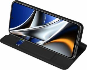 Dux Ducis Etui ochronne z klapką Dux Ducis Skin Pro skórzane do Xiaomi Poco X4 Pro 5G Czarne 5