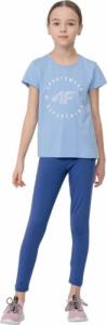 4f Legginsy dla dziewczynki 4F niebieskie HJL22 JLEG001 33S : Rozmiar - 146cm 3