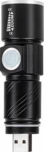 Latarka LP Latarka aluminiowa 3W (ZOOM, wtyk USB) 2
