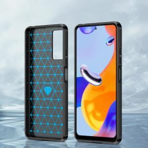 Hurtel Carbon Case elastyczne etui pokrowiec Xiaomi Redmi Note 11 Pro+ 5G / 11 Pro 5G / 11 Pro czarny 4