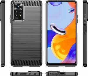 Hurtel Carbon Case elastyczne etui pokrowiec Xiaomi Redmi Note 11 Pro+ 5G / 11 Pro 5G / 11 Pro czarny 7