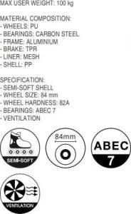 Rolki Hi-Tec Rizzo rekreacyjne czarne r. 42 8