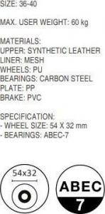 CoolSlide ŁYŻWOROLKI LADY VIENNA CHALK PINK/RASPBERRY ROSE 38 6