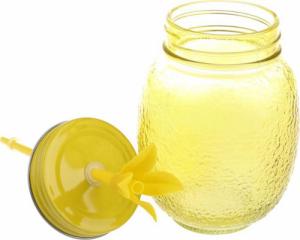 Pepco PEPCO Słoik ze słomką piknikowy Żółty 3