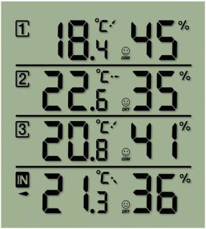 Stacja pogodowa Bresser Temeo Hygro Quadro Czarny (7000020CM3000) 3