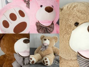 Blue Ride Duża Maskotka pluszowa TEDDY z kokardą 130 cm BIAŁY 3