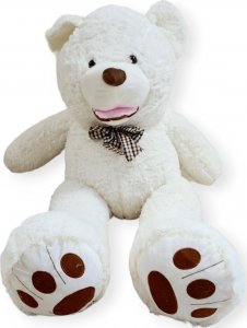Blue Ride Duża Maskotka pluszowa TEDDY z kokardą 130 cm BIAŁY 4