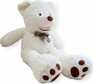Blue Ride Duża Maskotka pluszowa TEDDY z kokardą 130 cm BIAŁY 6