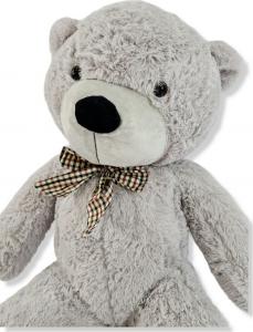 Blue Ride Klasyczny Miś Pluszowy z kokardą 160 cm GIGANT SZARY 2