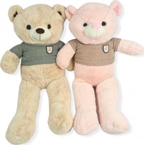 BLUBELL Maskotka Miś w ubranku na prezent 80 cm różowy 2