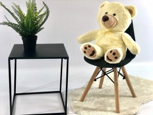 BLUBELL Mój Pierwszy Miś Pluszowy klasyczny na roczek chrzest 50 cm Biały 4