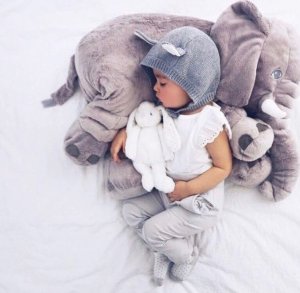 BLUBELL  Przytulanka podusia Słoń pluszowy 60 cm Szary 4